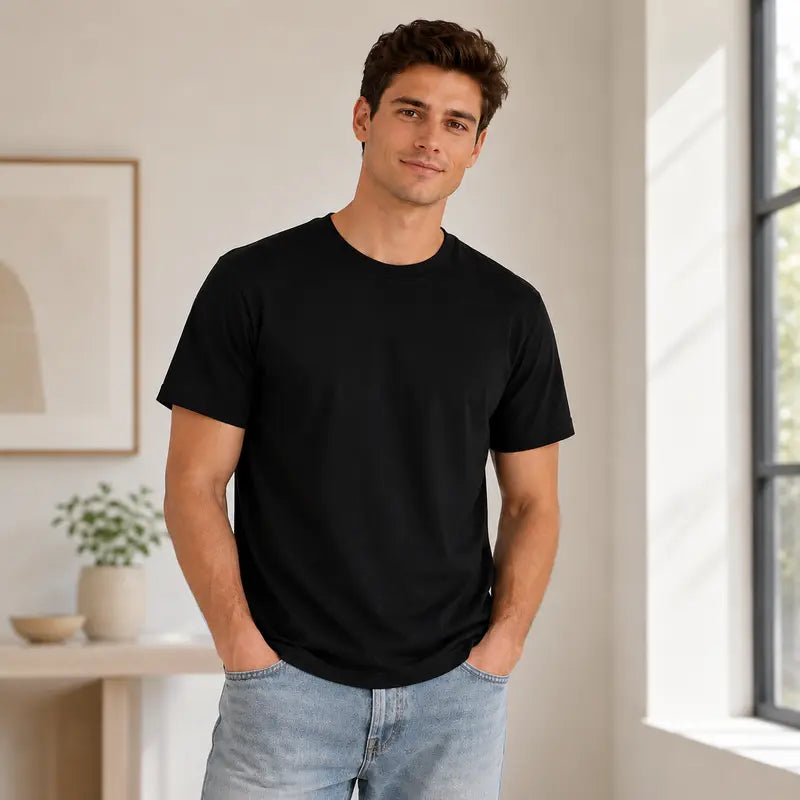 Men's Basic Cotton T-Shirts 10-Pack ($34.99) - Unisex Loose Soft Shortsleeve Crew Neck Tops, Aesthetic Minimal Streetwear, Summer Layering Essentials (2 Black, 2 White & 6 Mixed Colors)