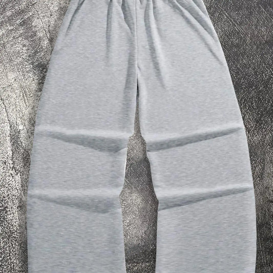 Dark Punk Angel Sword Printed Wide Leg Pants, High Street Drawstring Loose Straight Leg Sweatpants, Casual Lounge Pants for Men and Women, Unisex Spring & Fall Casual Fitted, Casual Streetwear Trousers, Autumn Casual Pants