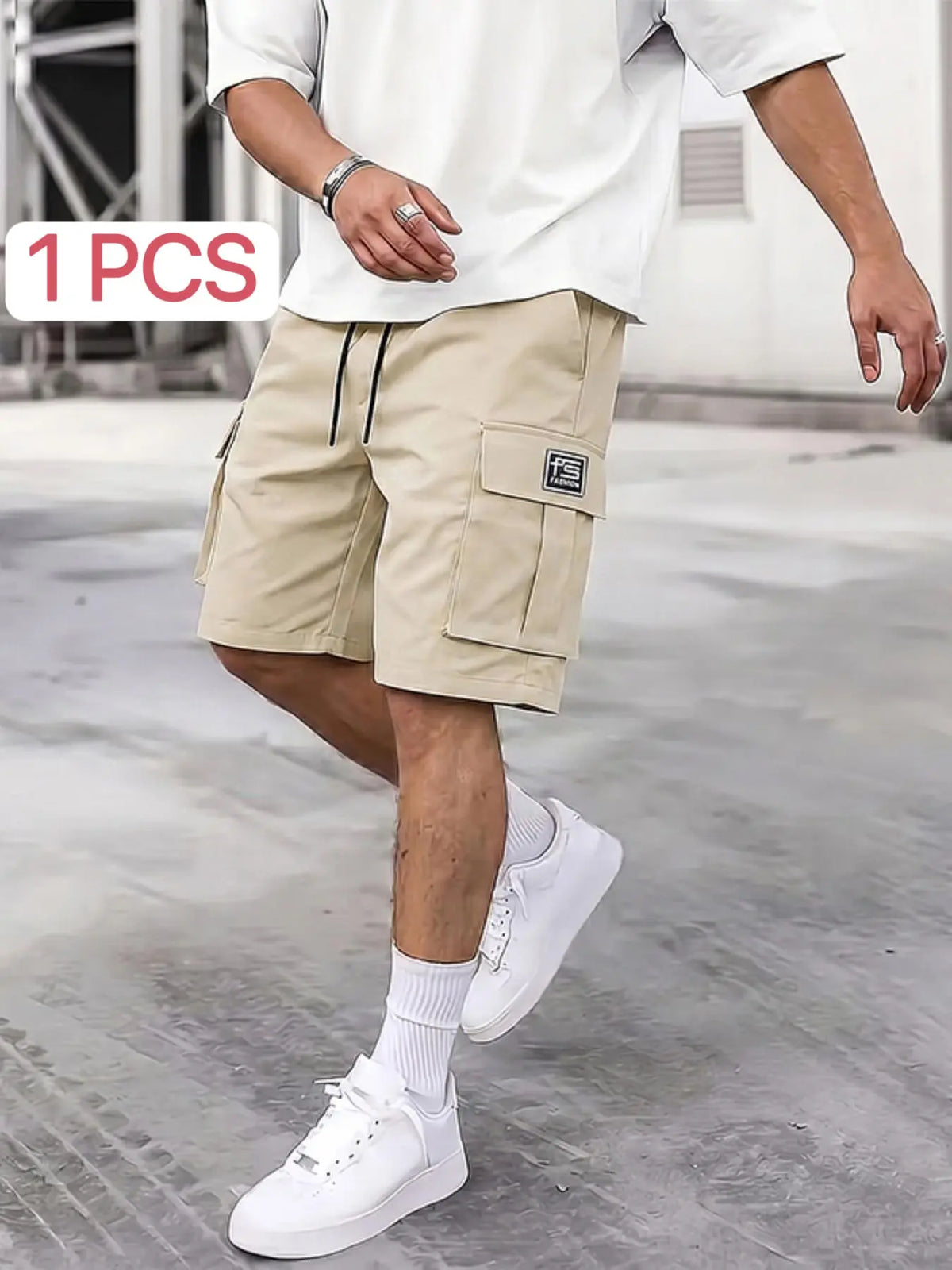 Men's 3-Pack Practical Loose Cargo Shorts with Pockets, Large Side Pockets, Drawstring Waist, Casual Athleisure Street Style, Sportswear, Geometric, Summer Outdoor Sports