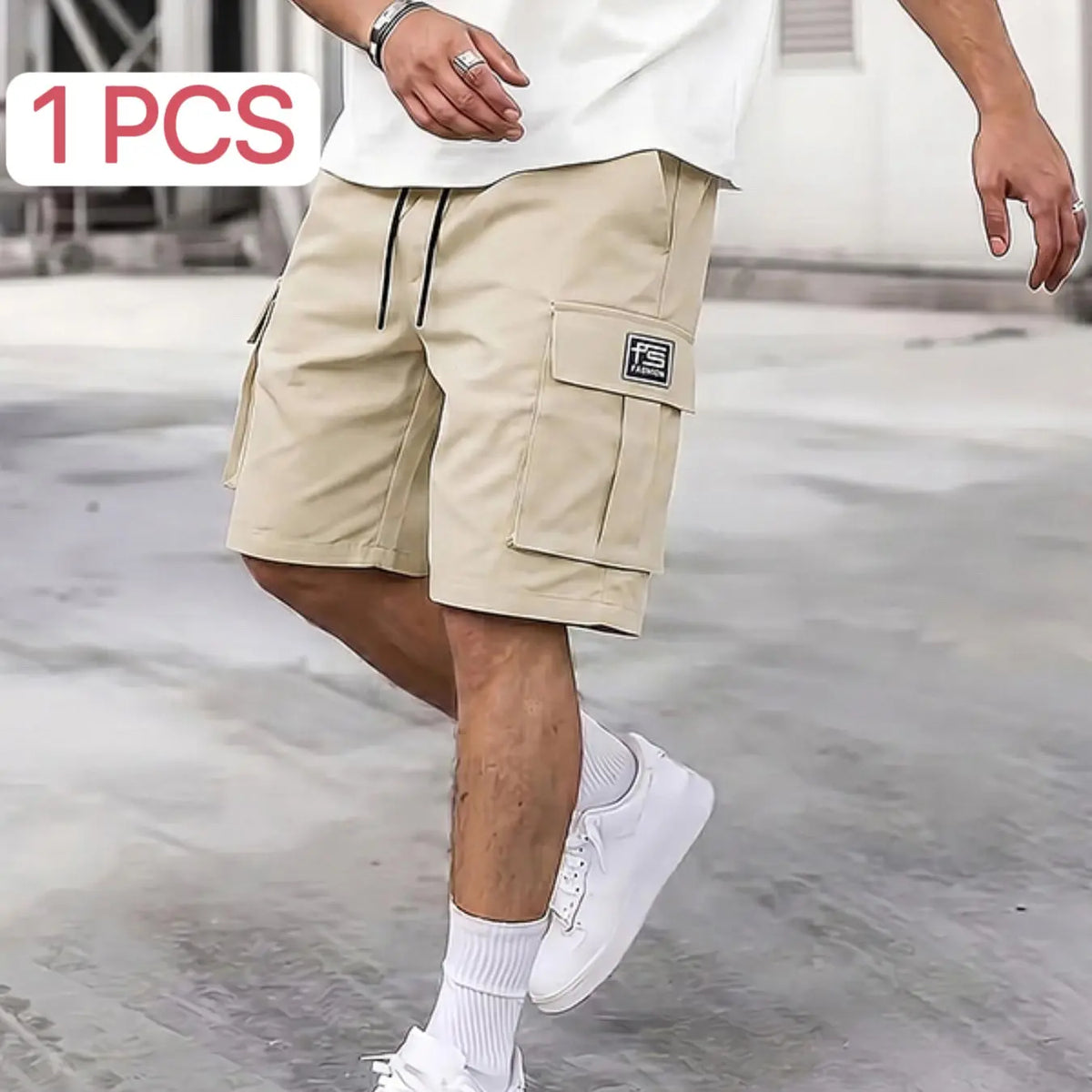 Men's 3-Pack Practical Loose Cargo Shorts with Pockets, Large Side Pockets, Drawstring Waist, Casual Athleisure Street Style, Sportswear, Geometric, Summer Outdoor Sports
