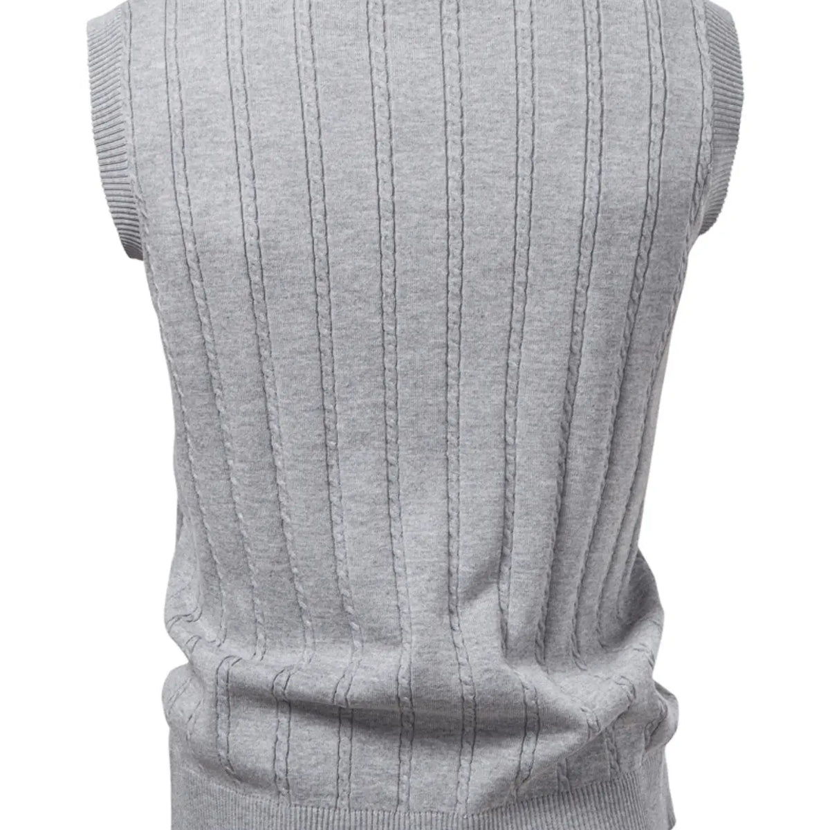 Men's V Neck Sleeveless Sweater Vest, Casual Comfy Vests, Sweaters Vest, Menswear, Casual Thick Knit Top for Fall & Winter, Regular Length Fitted Design, Perfect for Daily Wear