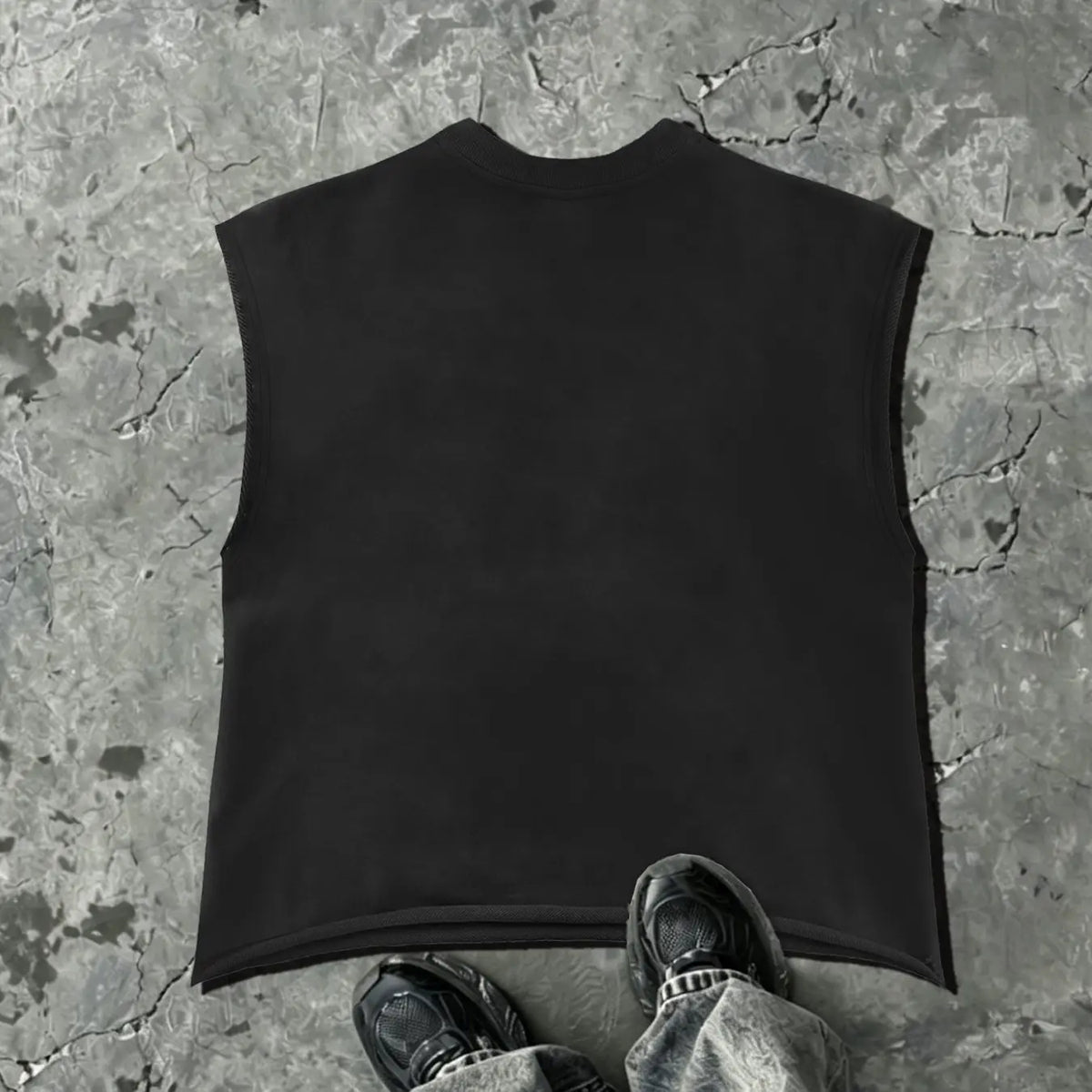 Men's Casual Sleeveless Vest with Rhinestone Design, Flame Hair Portrait and Star Pattern, Comfortable Fit for Outdoor Events