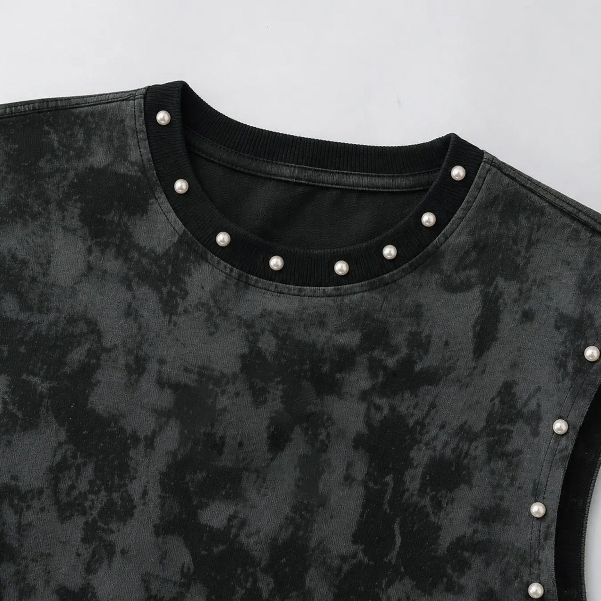 Men's Round Neck Vest, Rhinestone Print, Casual Short Sleeve, Slim Fit, Geometric Pattern, All Seasons, Outdoor & Party Wear, Streetwear