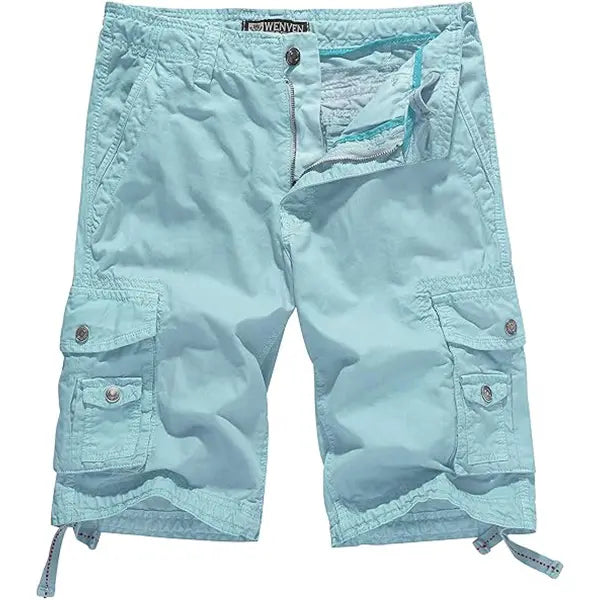 Menswear Cotton Twill Cargo Shorts - Classic Relaxed Fit, Relaxed Seat, Casual Cotton Loose Fit Men's Shorts, Reg and Big & Tall Sizes, Cold Wash Compatible