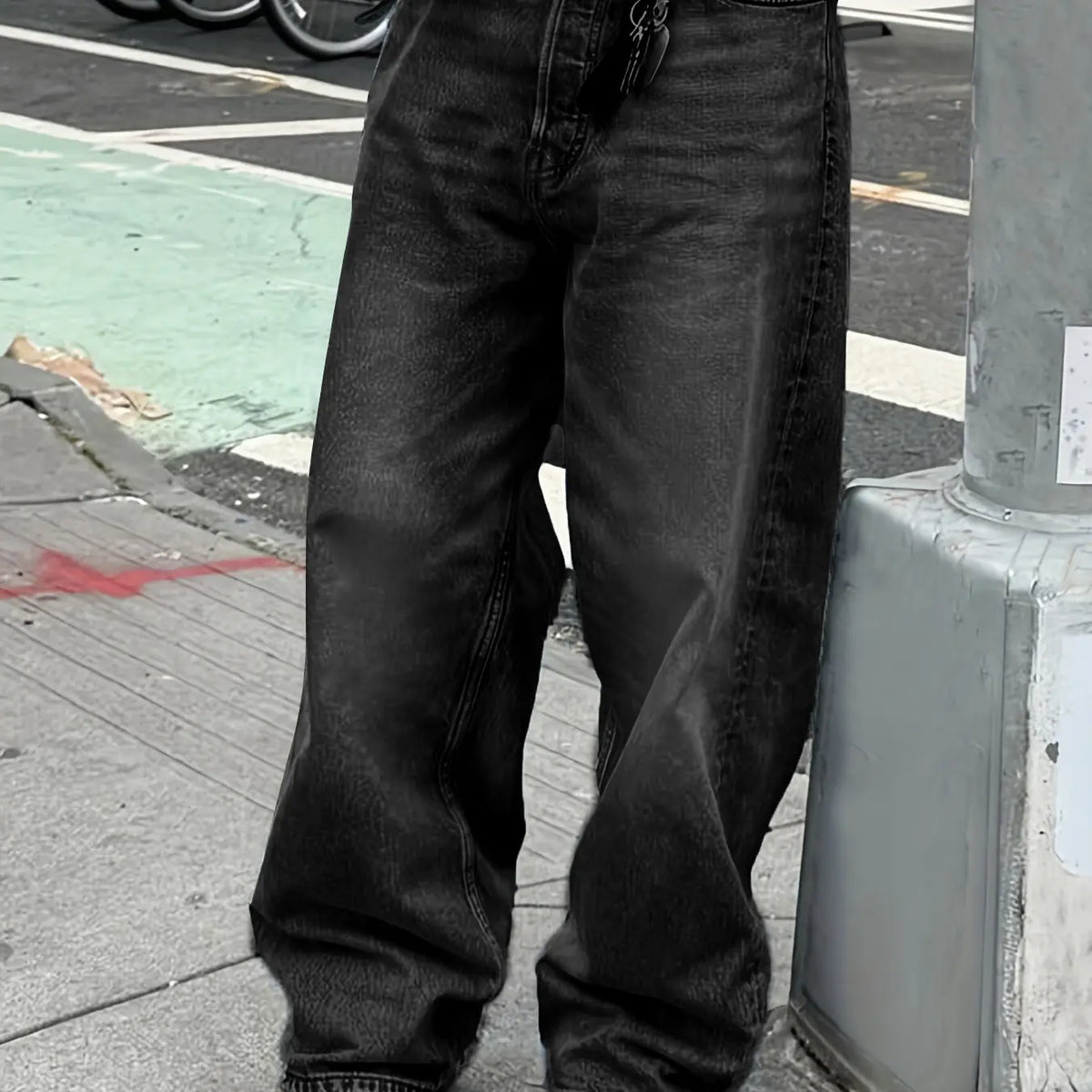Men's New Fashion Casual Washed Jeans, Denim Woven Jeans, Four-Season Versatile Simple Style, Plain Surface Fitted Jeans, All Seasons Wear