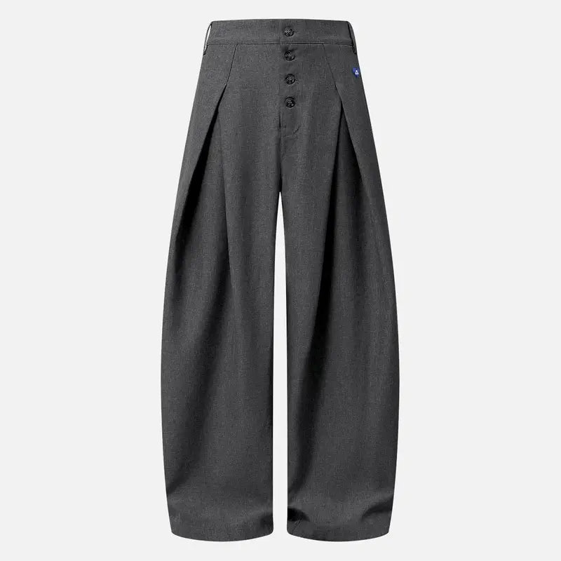 Aelfric Eden Pleated Wide Leg Work Pants High Waist Button Front Tailored Trousers Relaxed Fit Office Outfits Business Casual Pants for Women