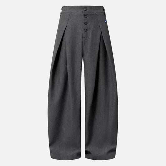 Aelfric Eden Pleated Wide Leg Work Pants High Waist Button Front Tailored Trousers Relaxed Fit Office Outfits Business Casual Pants for Women