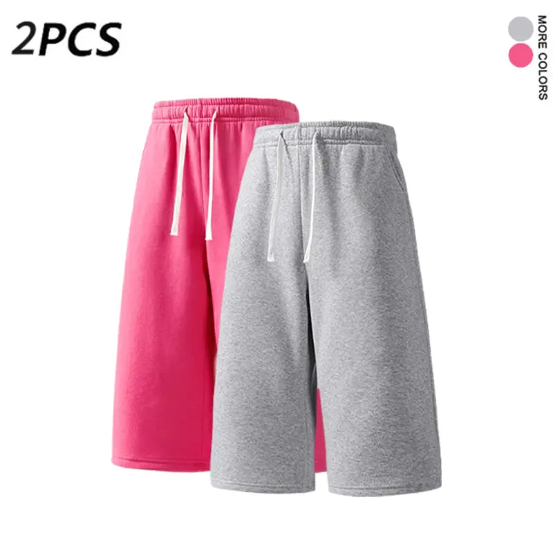 4PCS Men’s 7-Inch Casual Sweat Shorts + Free Socks, Loose Drawstring Workout Shorts, Multicolor,summervibes