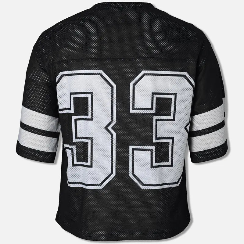 DealsForYouDays Spring To Summer Jersey Shirts Mesh Number Graphic Crew Neck Short Sleeve Streetwear Tee Loose Tops
