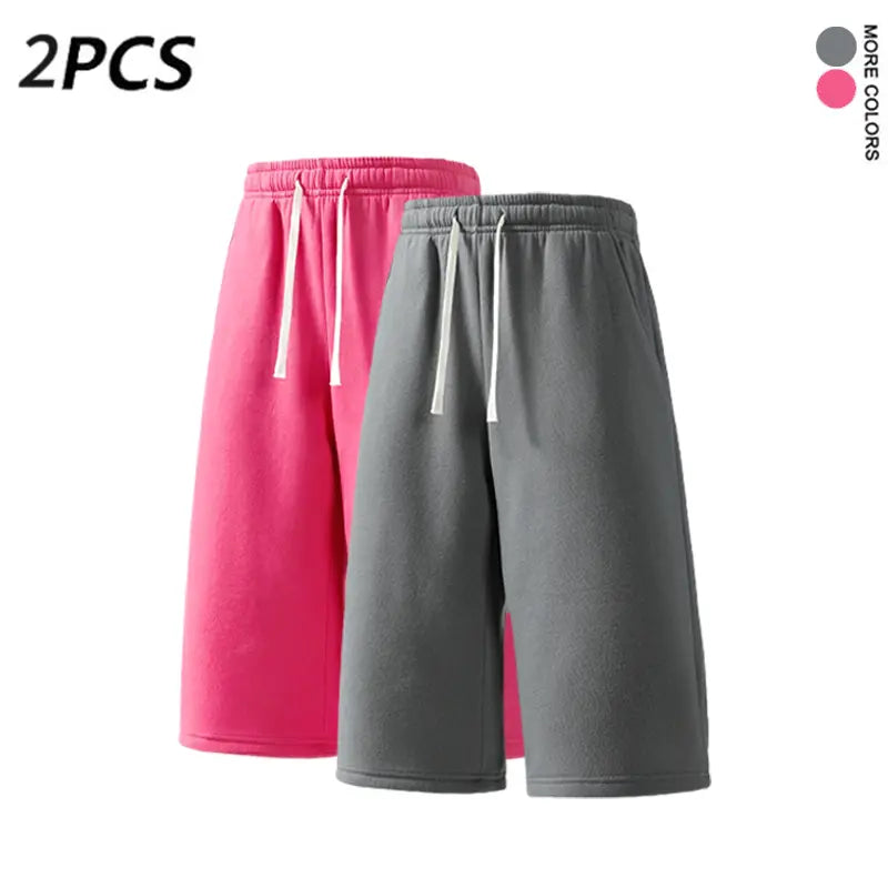 4PCS Men’s 7-Inch Casual Sweat Shorts + Free Socks, Loose Drawstring Workout Shorts, Multicolor,summervibes