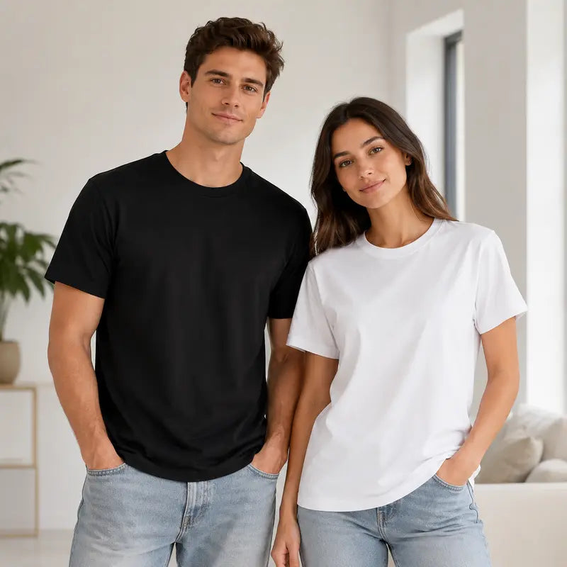 Men's Basic Cotton T-Shirts 10-Pack ($34.99) - Unisex Loose Soft Shortsleeve Crew Neck Tops, Aesthetic Minimal Streetwear, Summer Layering Essentials (2 Black, 2 White & 6 Mixed Colors)