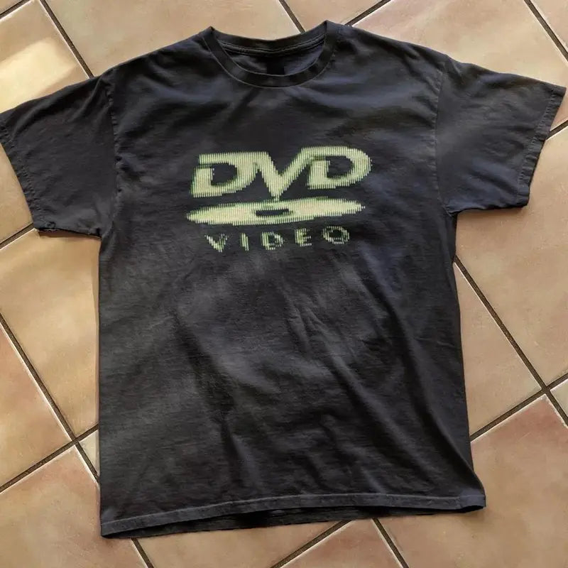 Men's Pure Cotton Fitted Crew Neck Casual Short-Sleeve Sports Graphic Tee - Retro Vintage Gaming, 2000s Aesthetic, DVD Video Nostalgic Green Logo, Tiedye Mugshot, Streetwear Prints