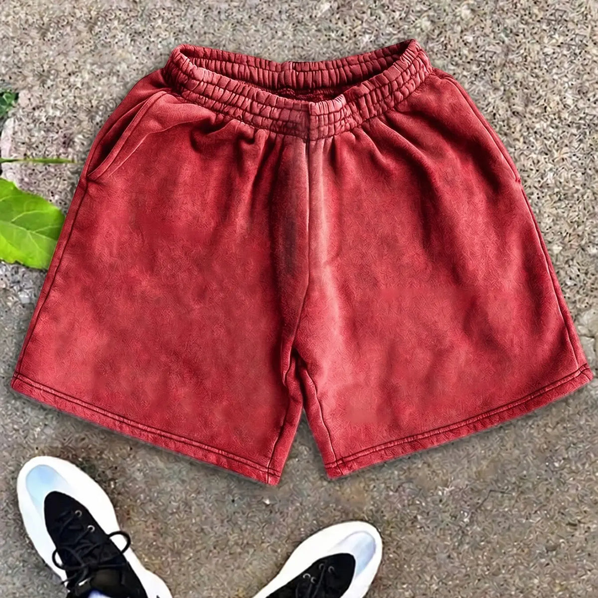 Men's Graphic Shorts, Street Style, Casual Knee-Length Fit, Drawstring Waist, All-Season Comfortable & Versatile Wear, Casual Summer Shorts
