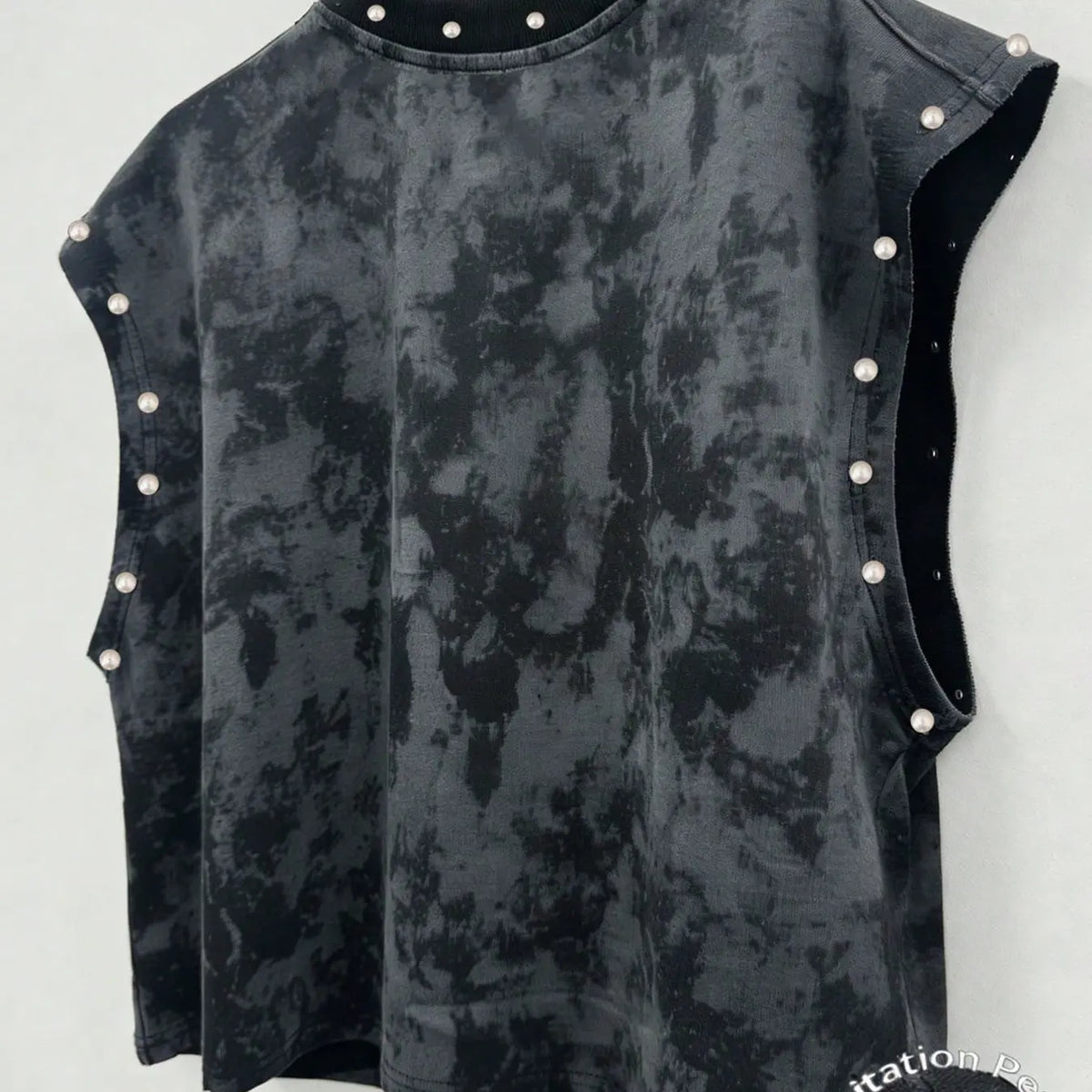 Men's Round Neck Vest, Rhinestone Print, Casual Short Sleeve, Slim Fit, Geometric Pattern, All Seasons, Outdoor & Party Wear, Streetwear