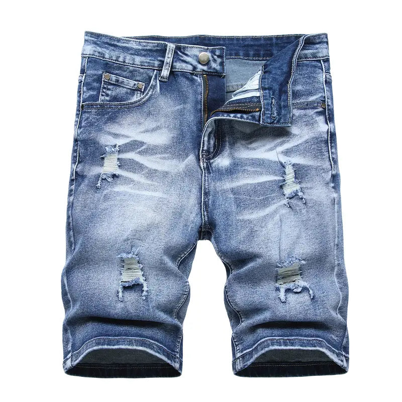 JUNBAOSS Men's Multi Pack Slim Fit Stretch Denim Shorts Ripped Skinny Jean Shorts for Men,Fashion Straight Comfort Flex Waist Short Jean