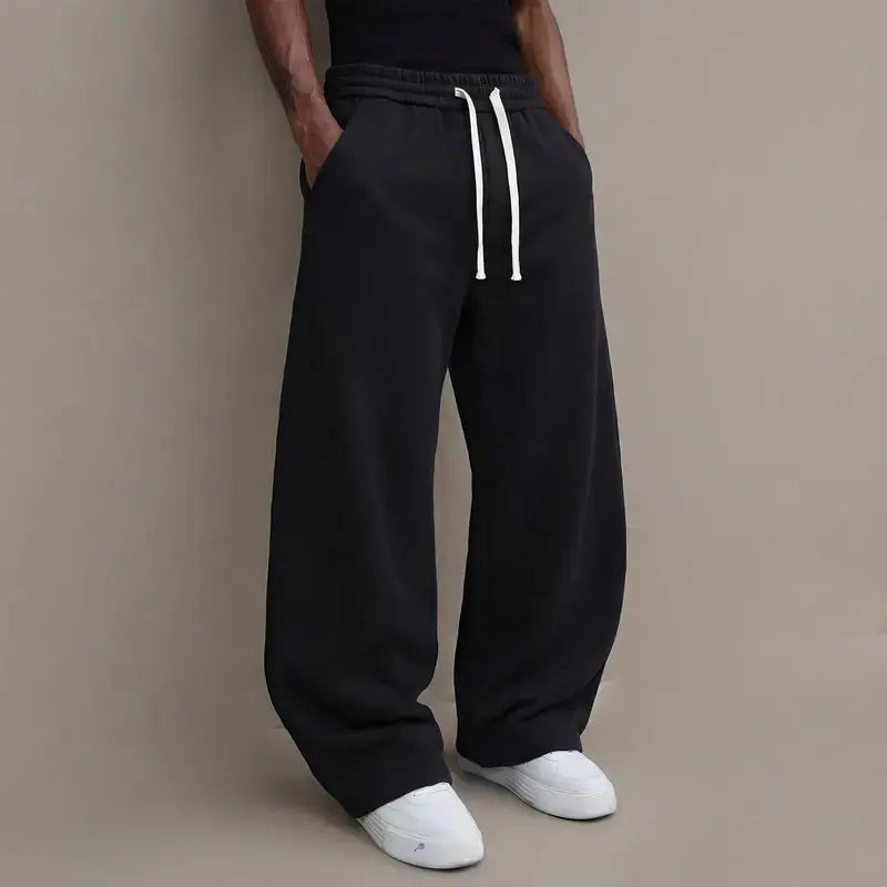 3pcs Men’s autumn/winter knit long pants, comfortable and warm (available in 3-pcs, 2-pcs, and single item).