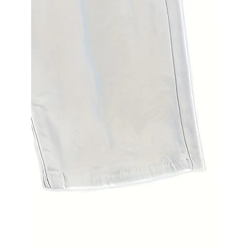 Men's Fitted Plain Cotton Pants - Soft High-Cotton Fabric, Clean White Wash, Tailored Slim-Fit Silhouette, Ideal for Smart Casual Menswear Outfits