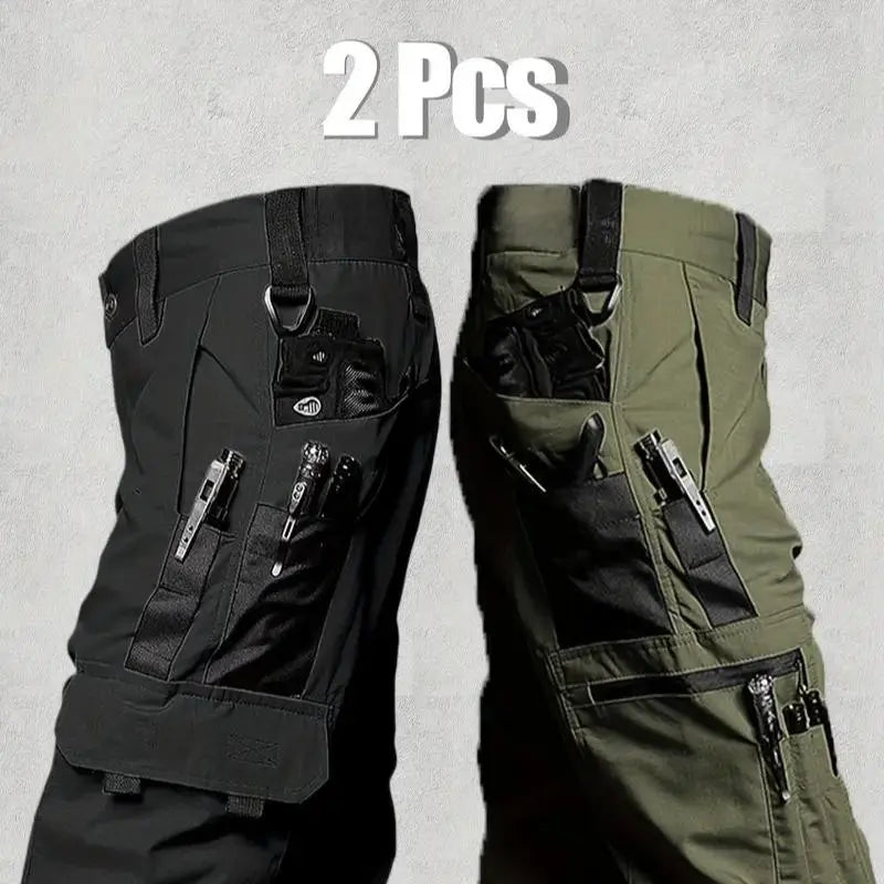 Men's Cargo Pants - Menswear, Regular Fit, Durable Waterproof Utility-Military Style, Multi-Zippered Pocket, Belt-Free, Camo Print Option for Outdoor Training/Work Autumn Wear with Cargo Pants Vibes