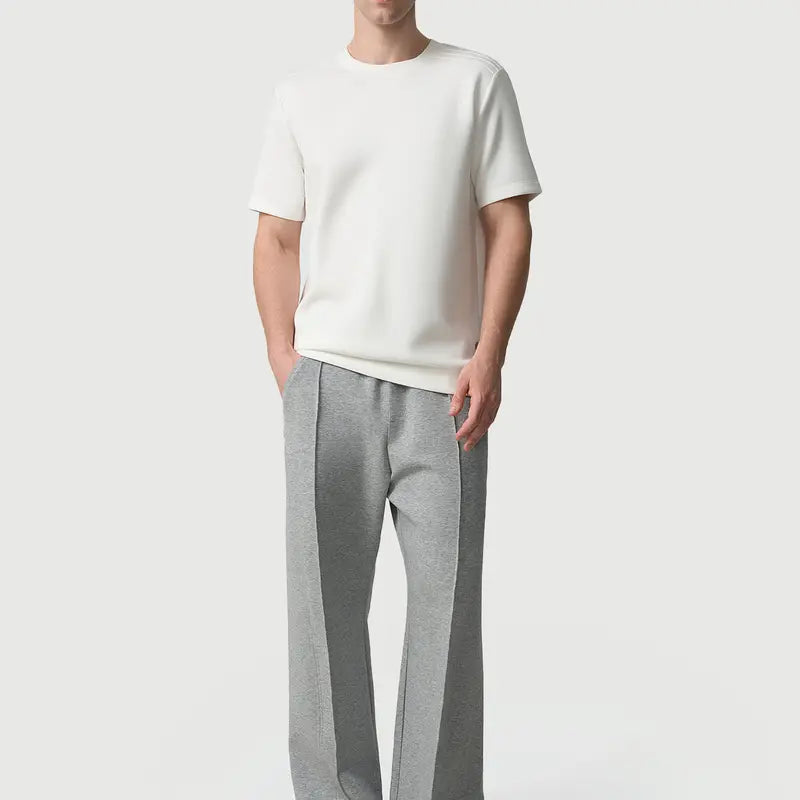 Fioboc Men's CozySpacer Straight Leg Pants - Fall Winter Business Casual Essential Piece-Dyed After Weaving Bottoms, 79% Cotton Soft Breathable, Structured Wrinkle Resistant, Shape-Retention Neat, Durable Menswear
