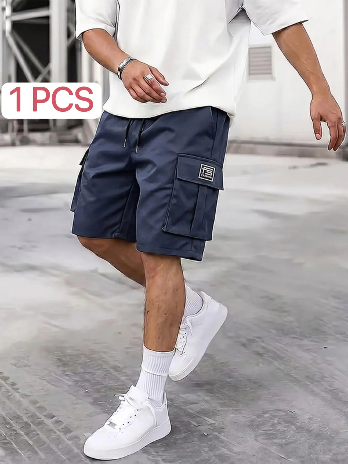Men's 3-Pack Practical Loose Cargo Shorts with Pockets, Large Side Pockets, Drawstring Waist, Casual Athleisure Street Style, Sportswear, Geometric, Summer Outdoor Sports
