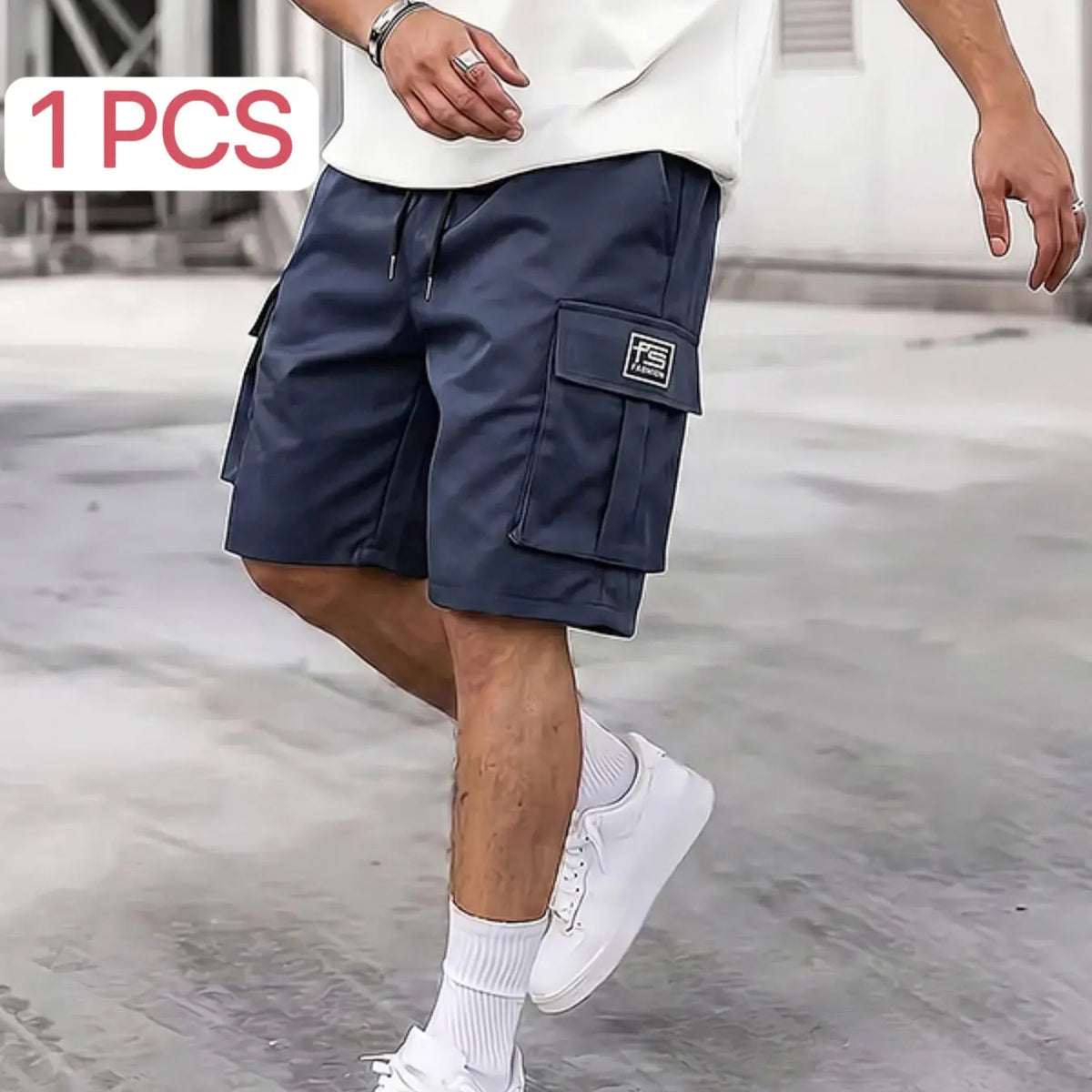 Men's 3-Pack Practical Loose Cargo Shorts with Pockets, Large Side Pockets, Drawstring Waist, Casual Athleisure Street Style, Sportswear, Geometric, Summer Outdoor Sports