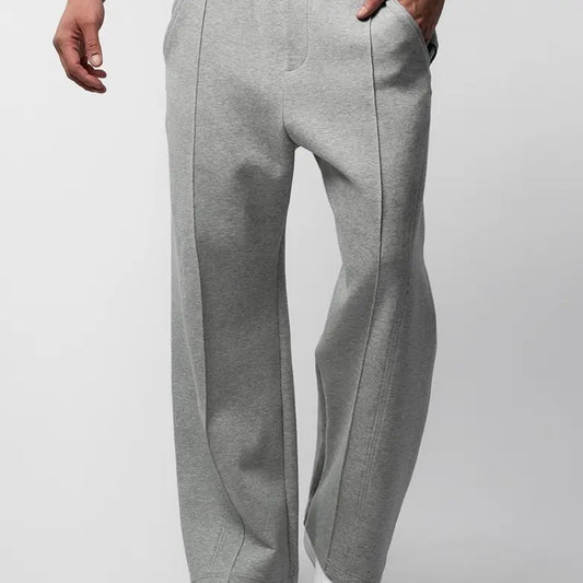 Fioboc Men's CozySpacer Straight Leg Pants - Fall Winter Business Casual Essential Piece-Dyed After Weaving Bottoms, 79% Cotton Soft Breathable, Structured Wrinkle Resistant, Shape-Retention Neat, Durable Menswear