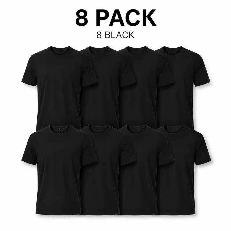 Men's Basic Cotton T-Shirts 10-Pack ($34.99) - Unisex Loose Soft Shortsleeve Crew Neck Tops, Aesthetic Minimal Streetwear, Summer Layering Essentials (2 Black, 2 White & 6 Mixed Colors)