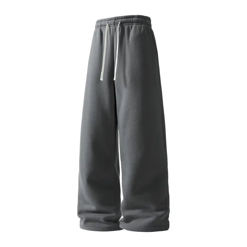 SPEEALER Men’s 2-Pack Warm Fleece Wide-Leg Pants - Personalized Stylish Menswear, Loose Sports Pants, Winter Casual Streetwear Essential Bottoms