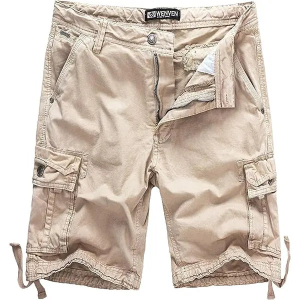 Menswear Cotton Twill Cargo Shorts - Classic Relaxed Fit, Relaxed Seat, Casual Cotton Loose Fit Men's Shorts, Reg and Big & Tall Sizes, Cold Wash Compatible