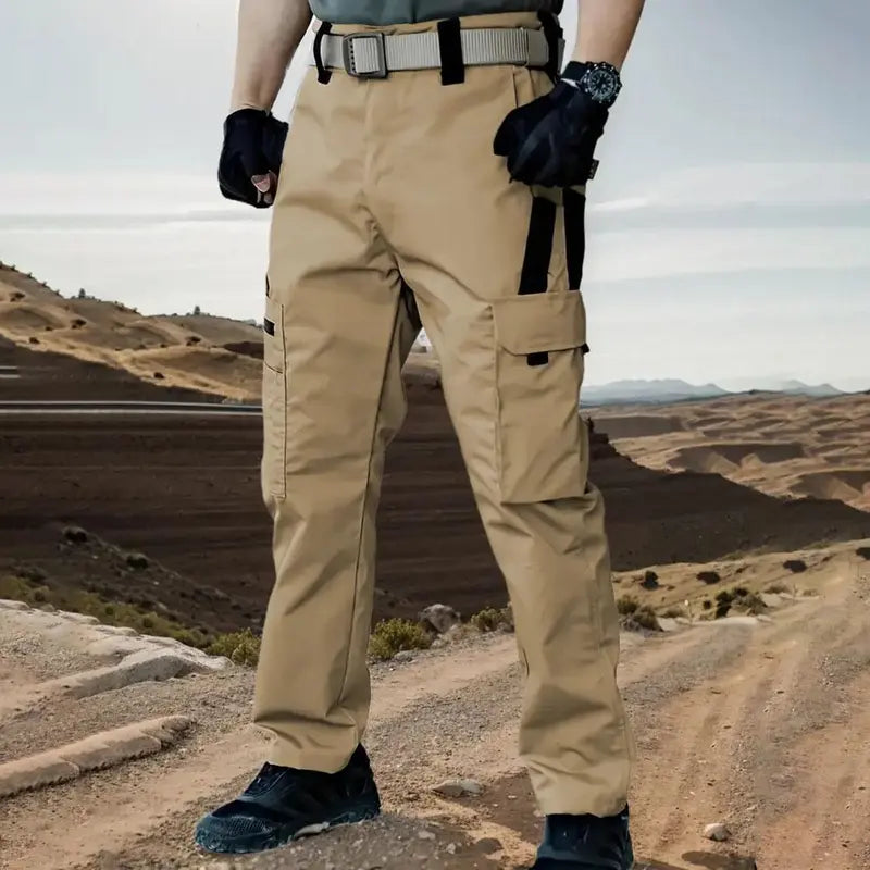 Men's Cargo Pants - Menswear, Regular Fit, Durable Waterproof Utility-Military Style, Multi-Zippered Pocket, Belt-Free, Camo Print Option for Outdoor Training/Work Autumn Wear with Cargo Pants Vibes