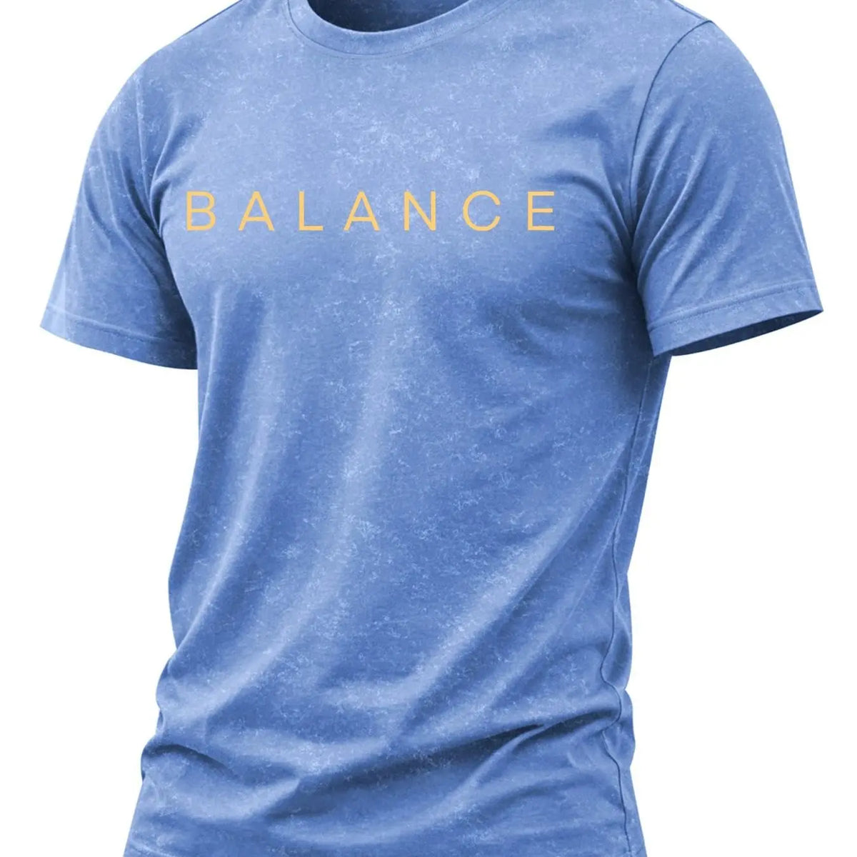 Men's "BALANCE" Brain & Heart Print Washed T-Shirt, Casual Streetwear Short Sleeve Tee, Minimalist Graphic Top, Menswear Graphic T Shirts #BalanceTee #BrainHeartPrint #WashedStreetwear #MinimalistTShirt #TikTokMadeMeBuyIt