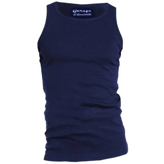 Garage Singlet 1-pack Semi Body Fit Ronde Hals Navy