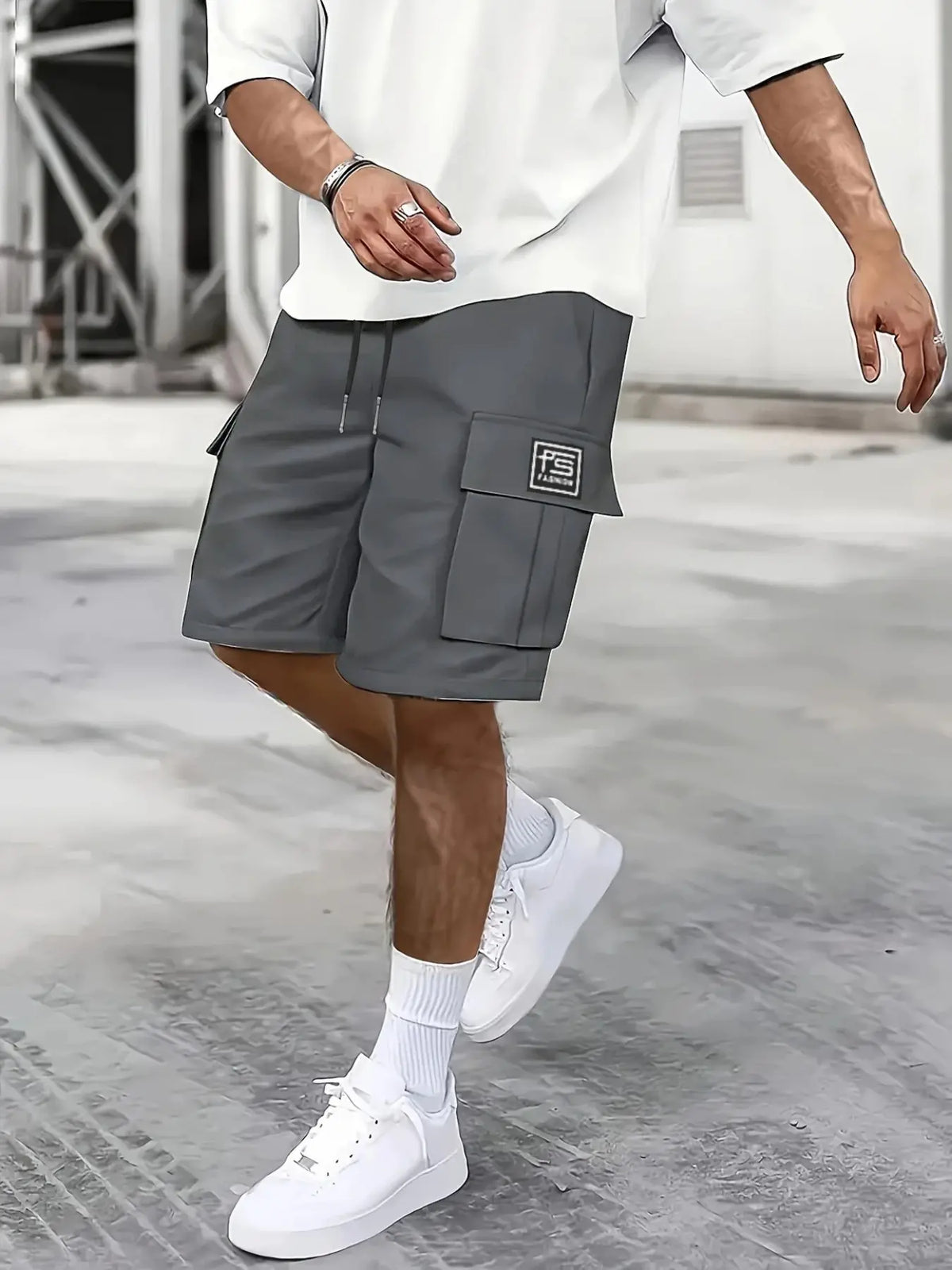 Men's 3-Pack Practical Loose Cargo Shorts with Pockets, Large Side Pockets, Drawstring Waist, Casual Athleisure Street Style, Sportswear, Geometric, Summer Outdoor Sports